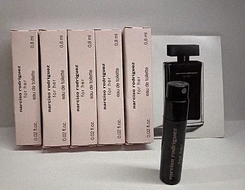 5 x Narciso Rodriguez For Her Eau De Toilette 0.8ml Sample Spray NIB
