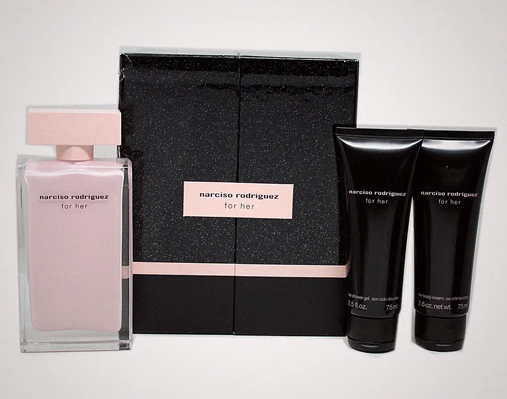 NARCISO RODRIGUEZ FOR HER 3 PIECE GIFT SET EAU DE PARFUM SPRAY 100ML (D)