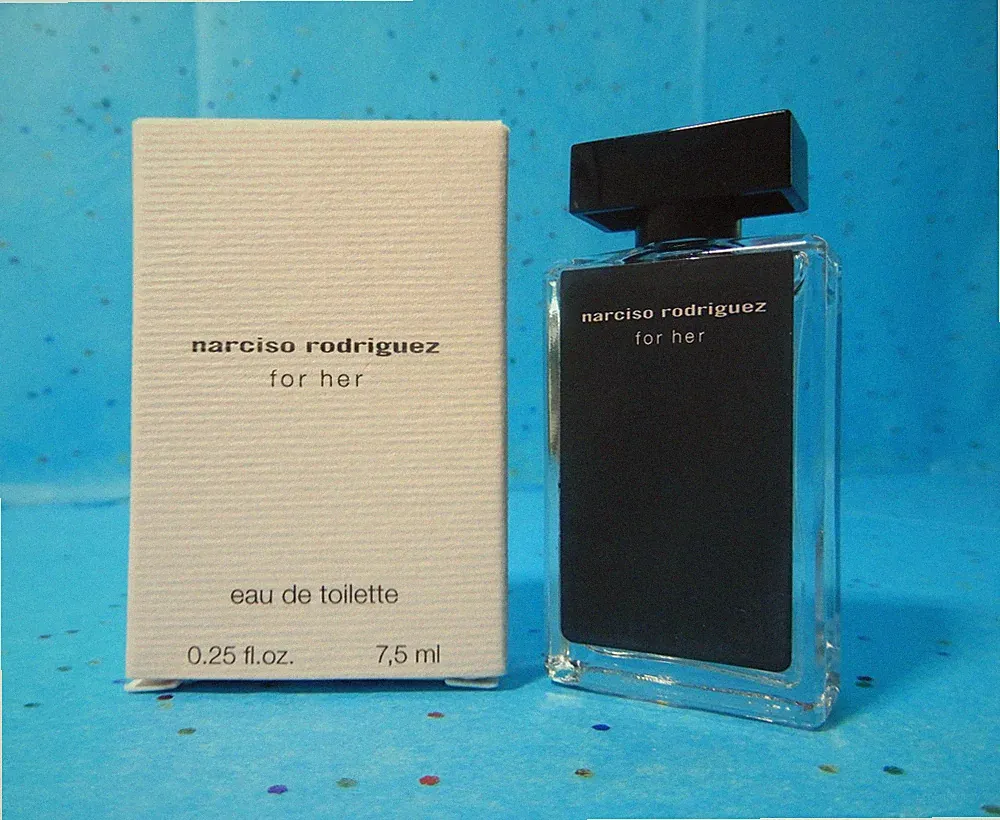 Narciso Rodriguez FOR HER Eau de Toilette EDT Perfume Travel Size .25 oz / 7.5ml