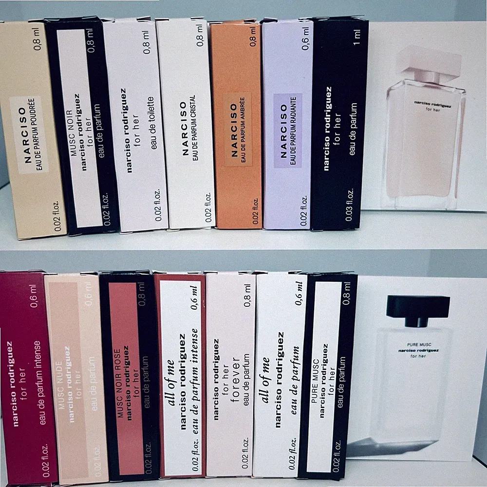 Narciso Rodriguez For Her Perfume Collection Sample Spray 14pc Set