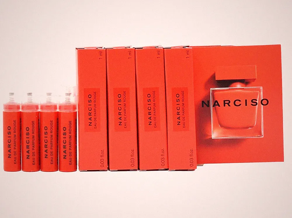 NARCISO RODRIGUEZ NARCISO EDP ROUGE 1.0ml .03fl oz x 4 PERFUME SPRAY SAMPLES