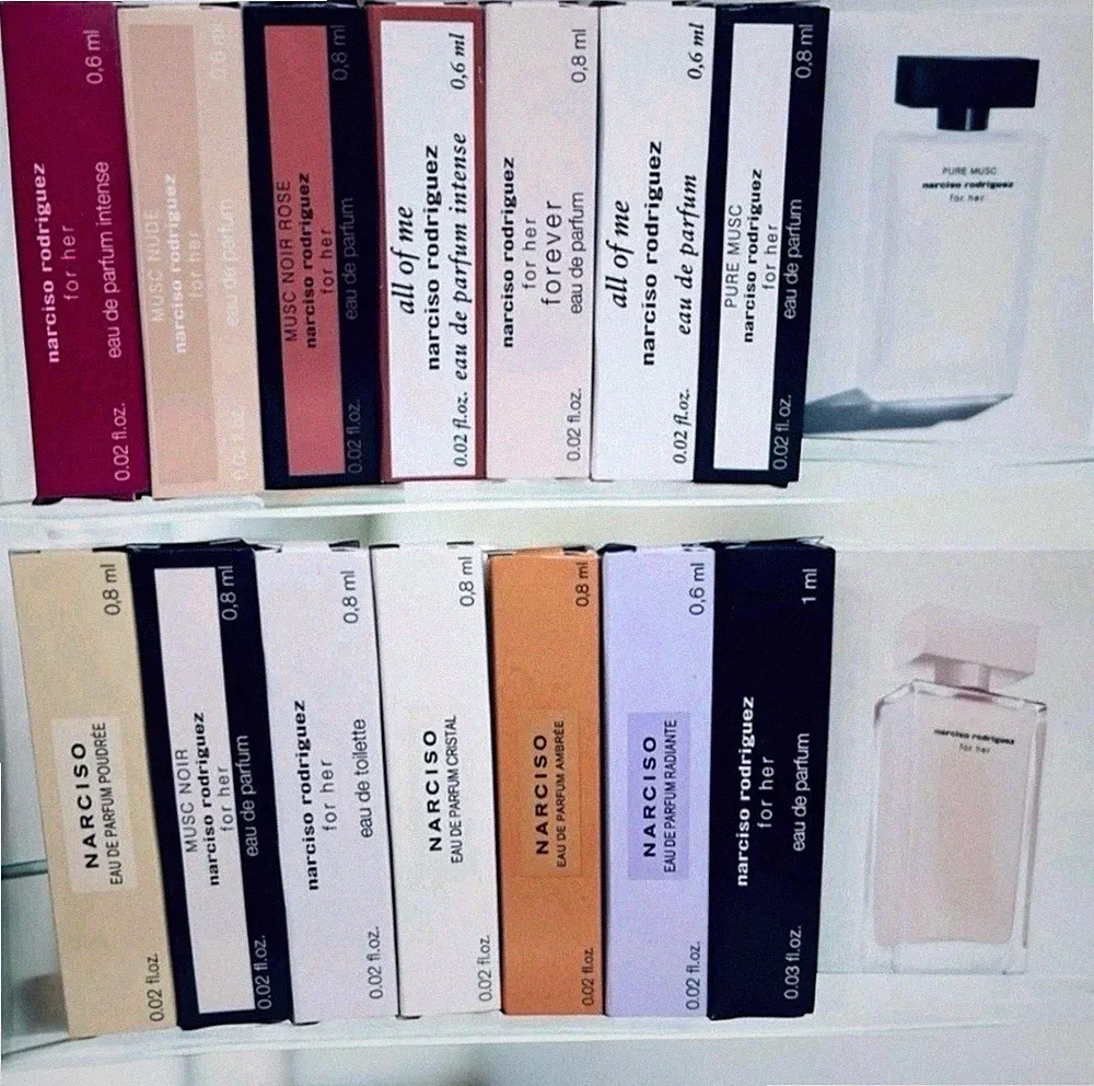Narciso Rodriguez Perfume Collection For Women Sample Spray 14pc Set